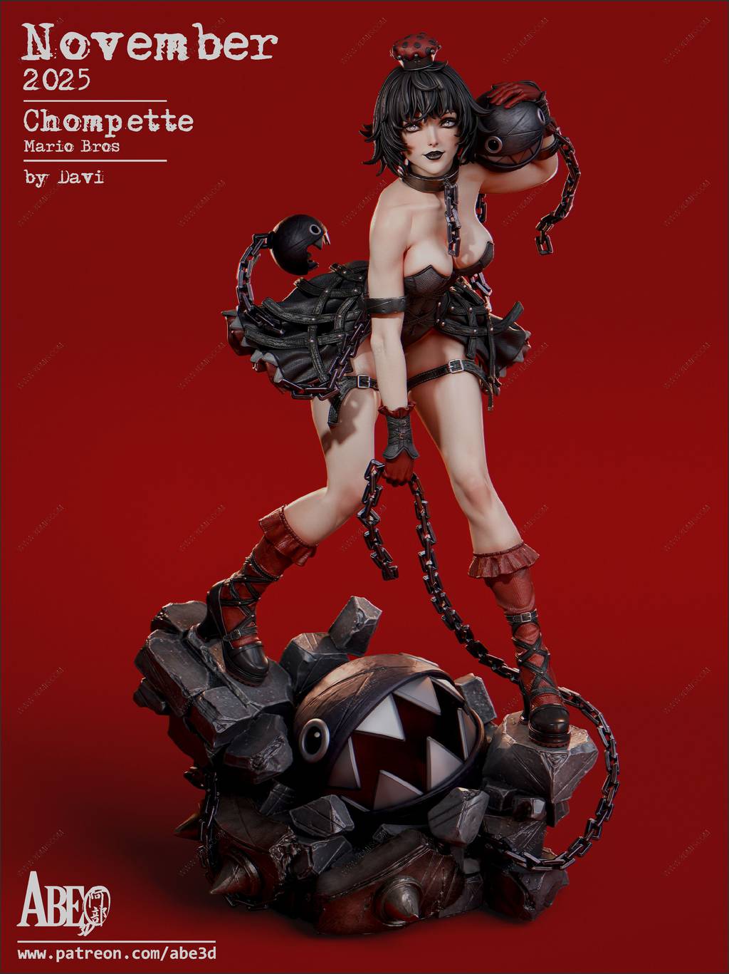 P站图纸印象馆 ABE3D 超级马里奥 库巴公主 ABE3D 超级马里奥 库巴公主