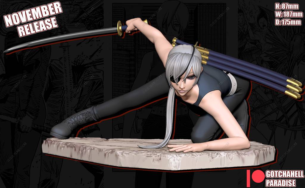 P站图纸印象馆 电锯人 权希 电锯人 权希