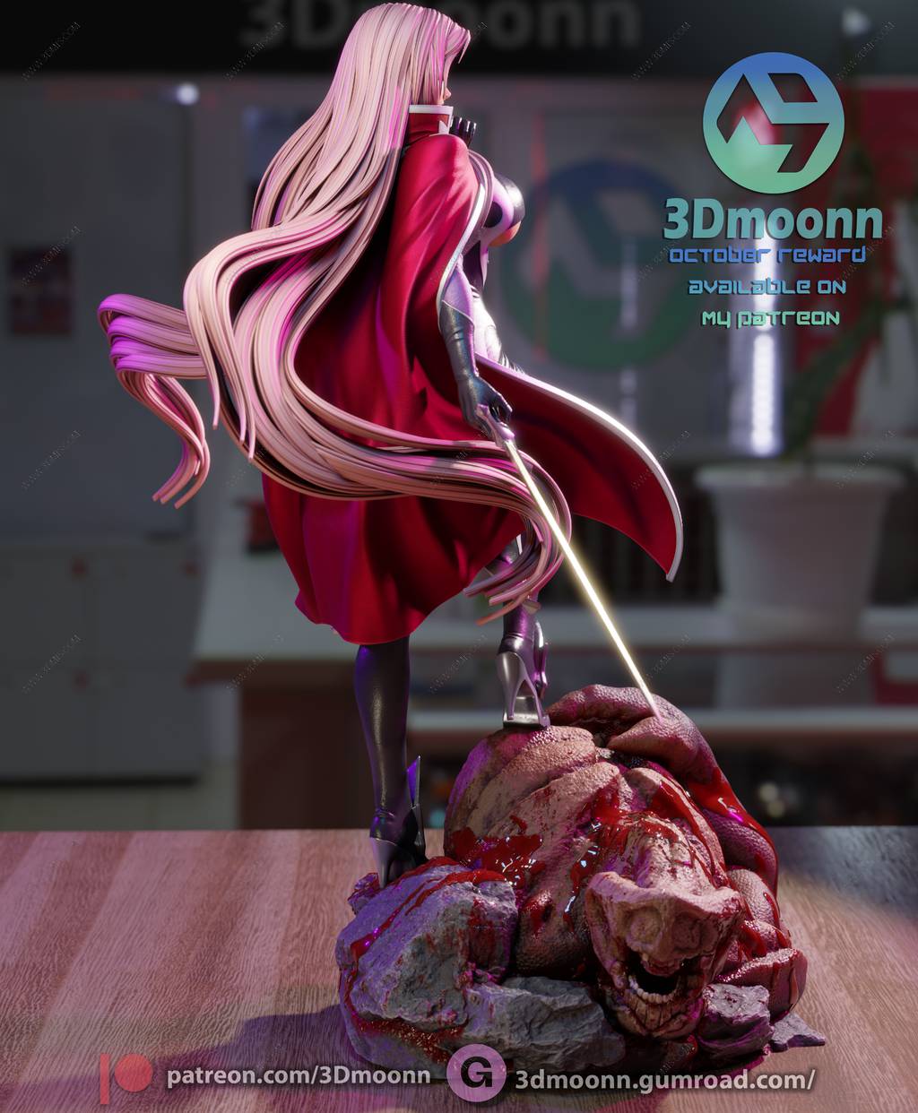 P站图纸印象馆 3Dmoonn 魔界骑士 英格丽特 3Dmoonn 魔界骑士 英格丽特