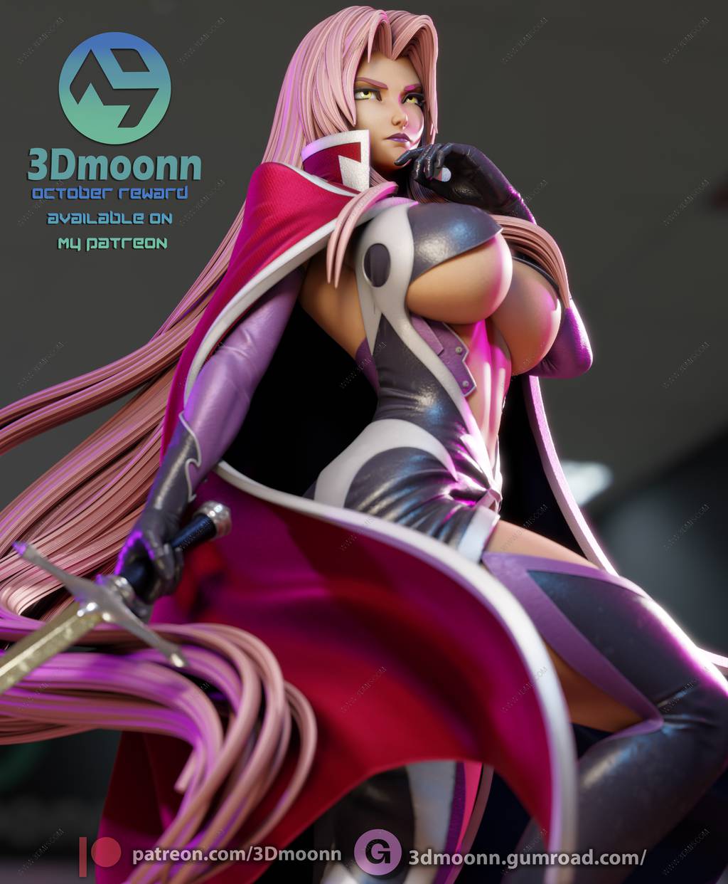 P站图纸印象馆 3Dmoonn 魔界骑士 英格丽特 3Dmoonn 魔界骑士 英格丽特