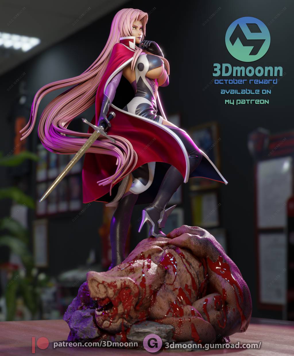 P站图纸印象馆 3Dmoonn 魔界骑士 英格丽特 3Dmoonn 魔界骑士 英格丽特