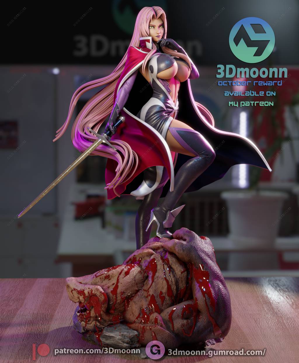 P站图纸印象馆 3Dmoonn 魔界骑士 英格丽特 3Dmoonn 魔界骑士 英格丽特