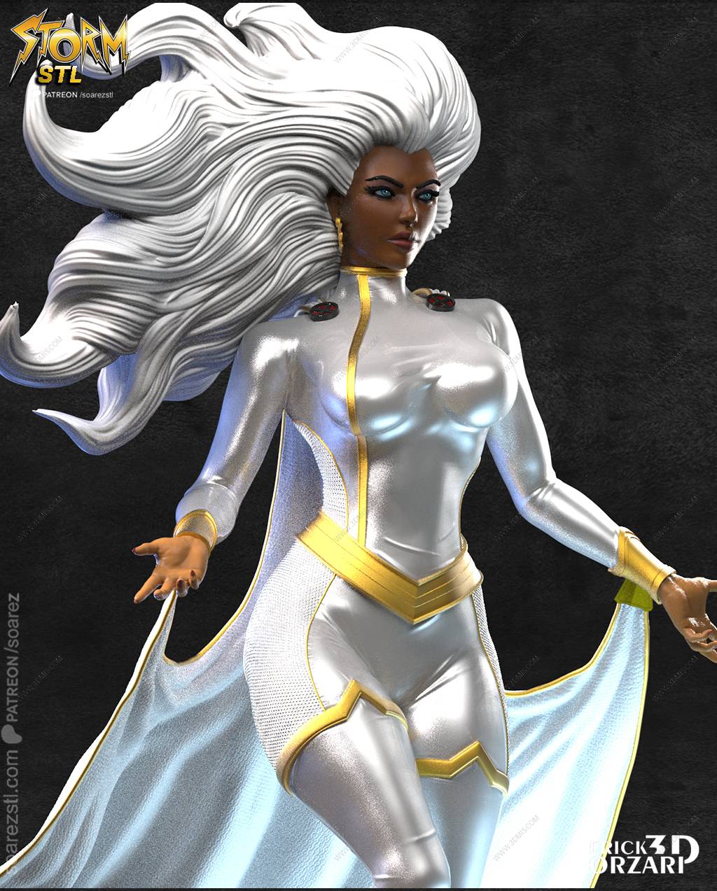 P站图纸印象馆 Soarez3D 漫威 暴风女 Soarez3D 漫威 暴风女