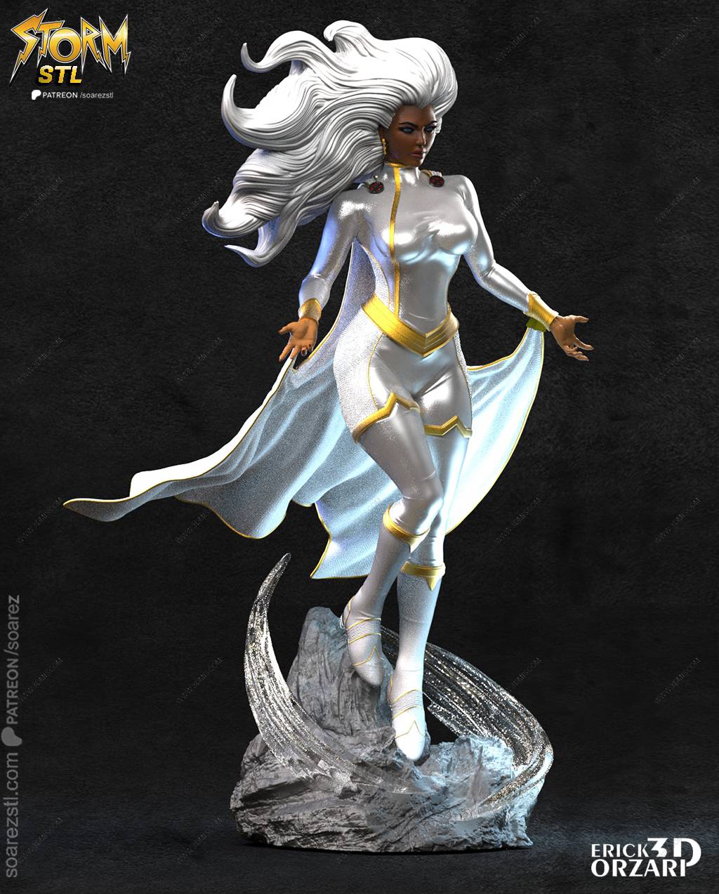 P站图纸印象馆 Soarez3D 漫威 暴风女 Soarez3D 漫威 暴风女