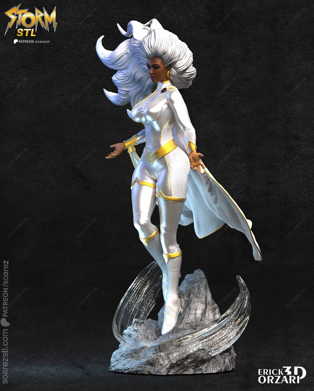 P站图纸印象馆 Soarez3D 漫威 暴风女 Soarez3D 漫威 暴风女