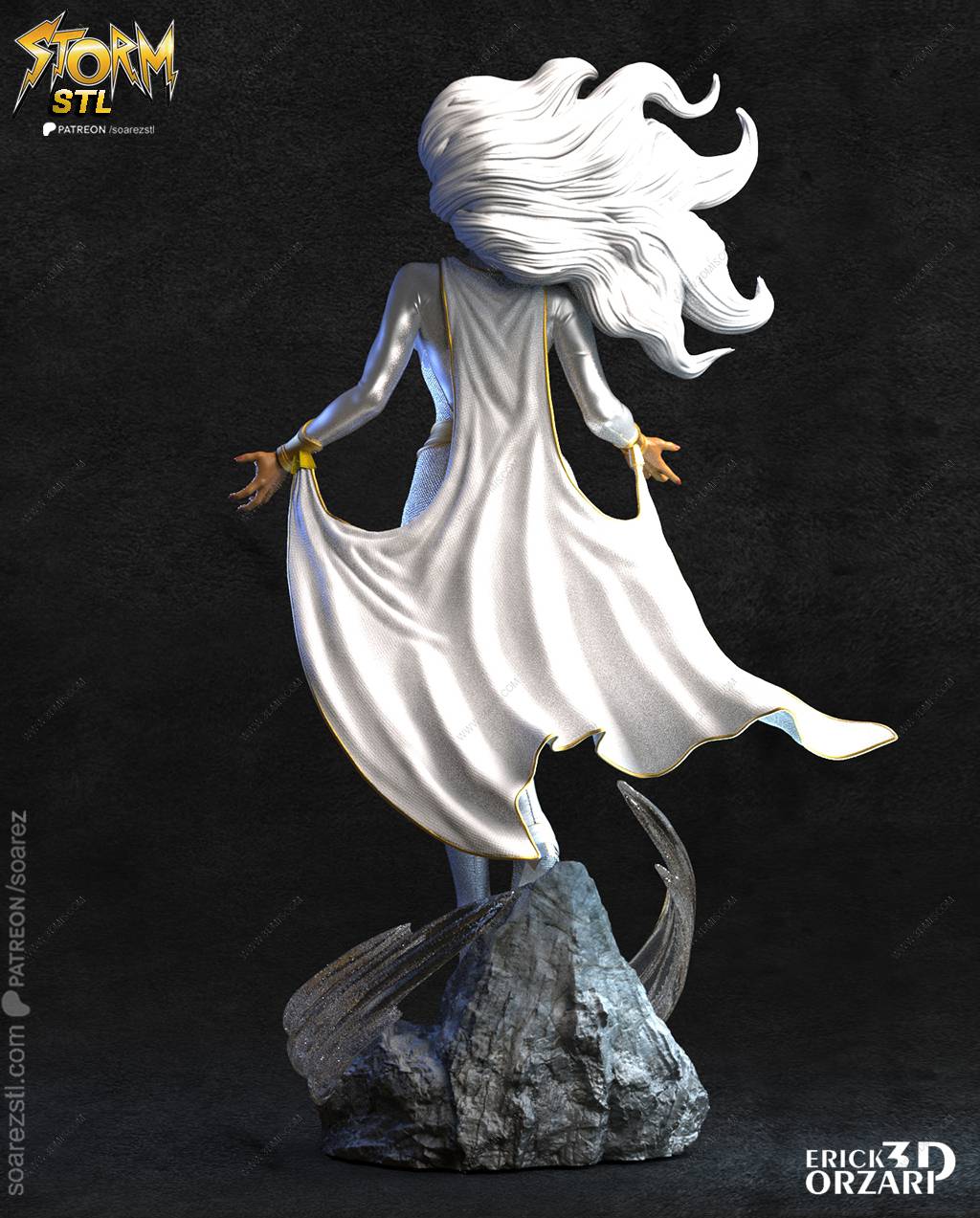 P站图纸印象馆 Soarez3D 漫威 暴风女 Soarez3D 漫威 暴风女