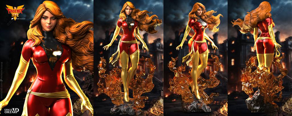 P站图纸印象馆 Soarez3D 漫威 X战警 黑凤凰 Soarez3D 漫威 X战警 黑凤凰