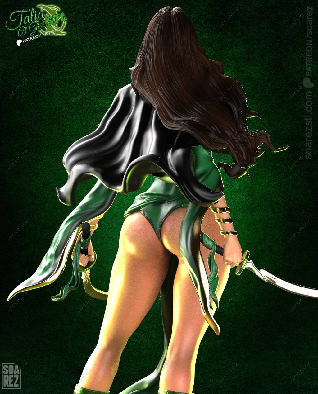 P站图纸印象馆 Soarez3D DC漫画 塔利亚·艾尔·古尔 Soarez3D DC漫画 塔利亚·艾尔·古尔