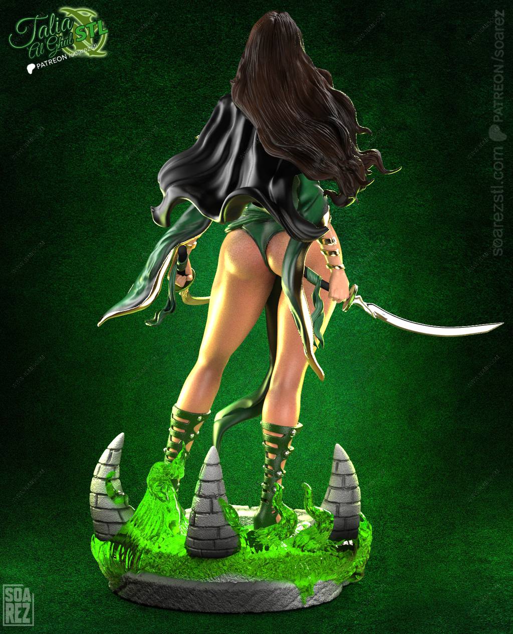 P站图纸印象馆 Soarez3D DC漫画 塔利亚·艾尔·古尔 Soarez3D DC漫画 塔利亚·艾尔·古尔