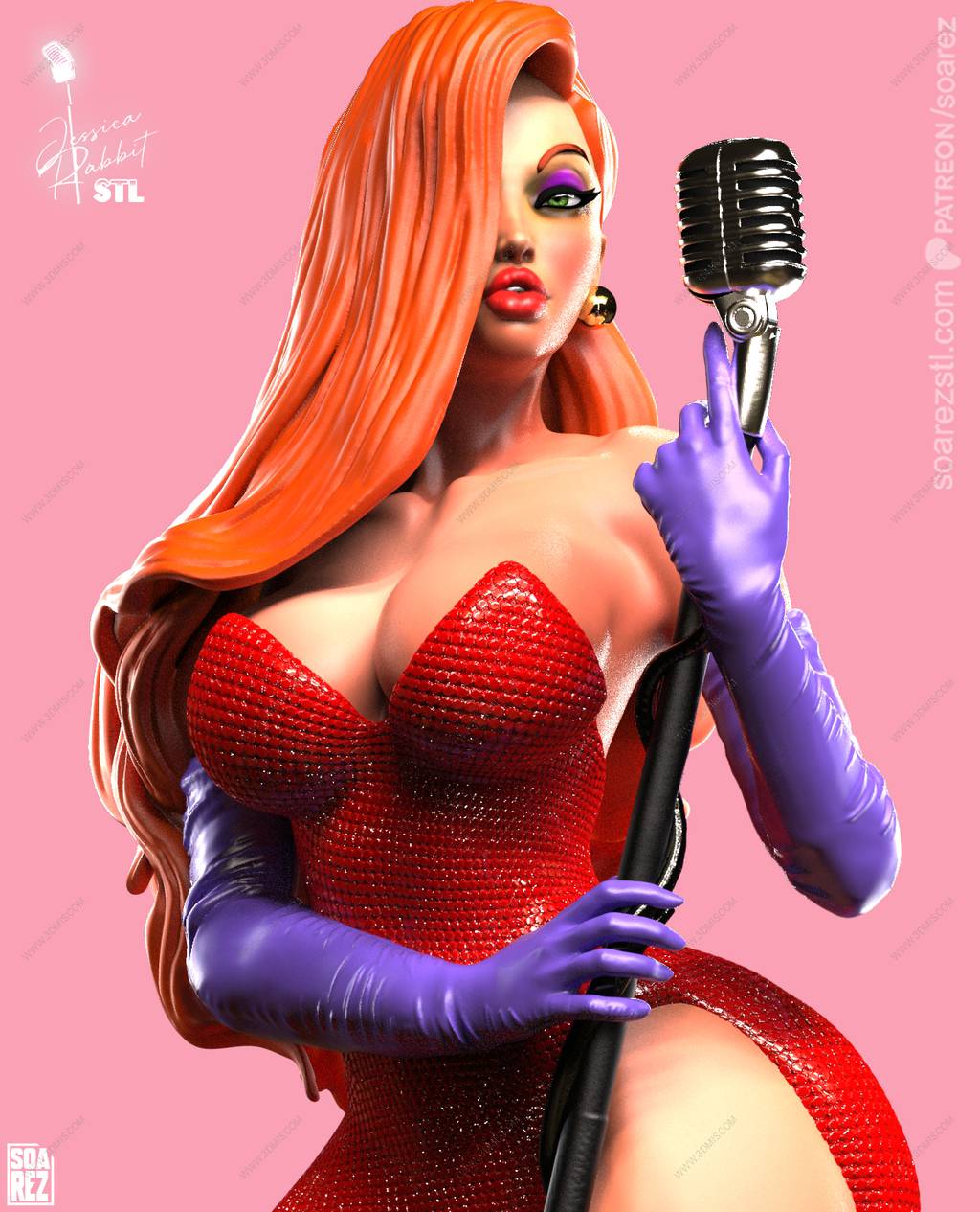 P站图纸印象馆 Soarez3D 谁陷害了兔子罗杰 杰西卡 Soarez3D 谁陷害了兔子罗杰 杰西卡