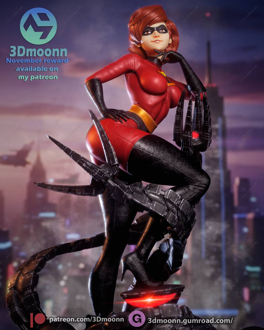 P站图纸印象馆 3Dmoonn 超人总动员 海伦·帕尔 3Dmoonn 超人总动员 海伦·帕尔