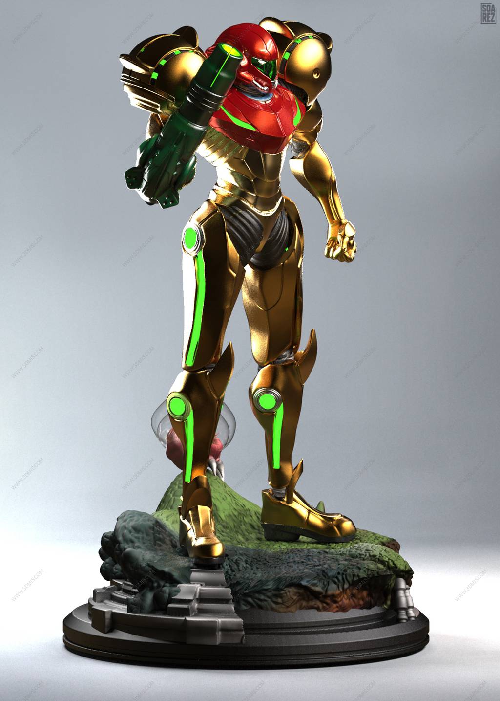 P站图纸印象馆 Soarez3D 银河战士 萨姆斯·阿兰 Soarez3D 银河战士 萨姆斯·阿兰