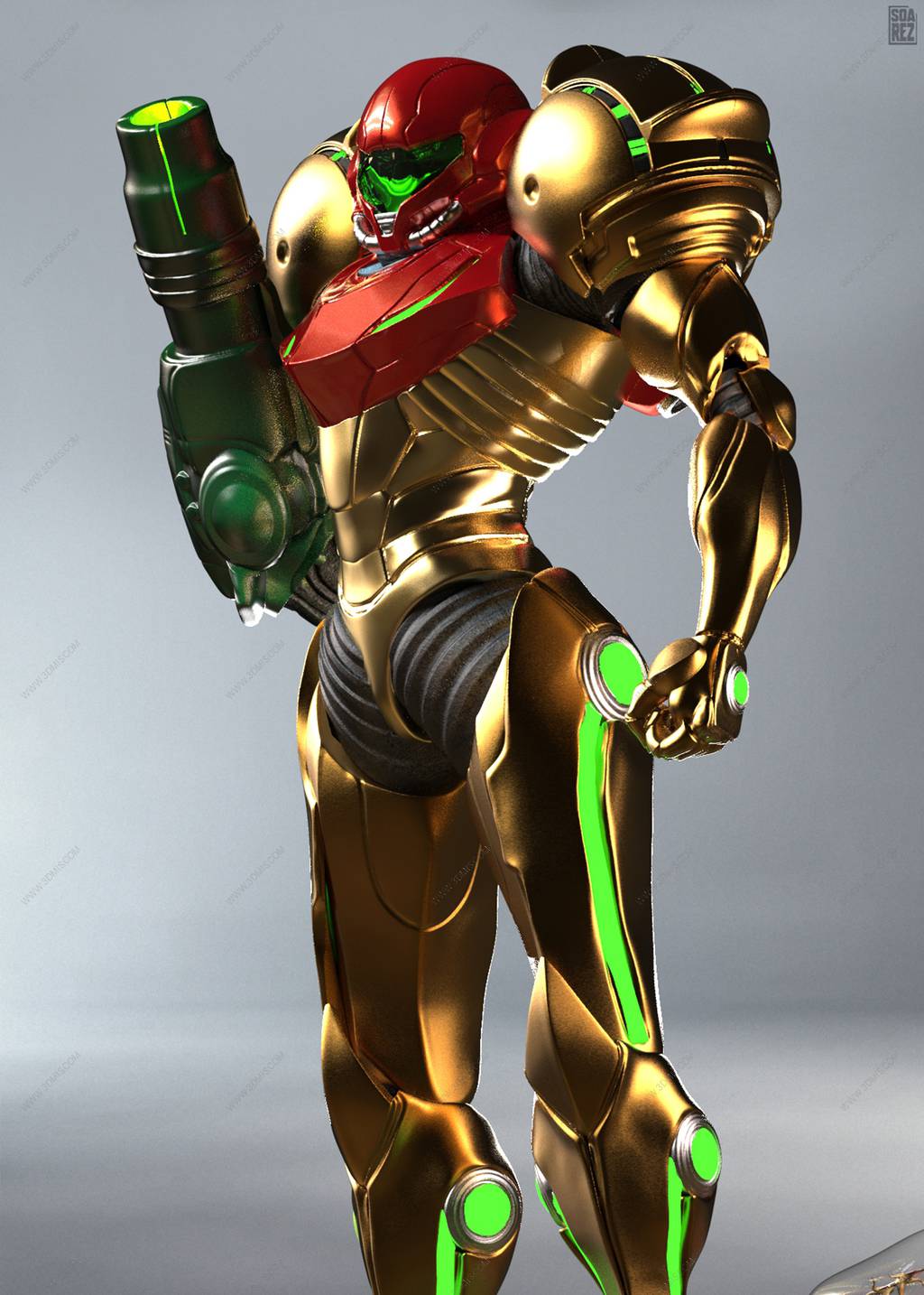 P站图纸印象馆 Soarez3D 银河战士 萨姆斯·阿兰 Soarez3D 银河战士 萨姆斯·阿兰