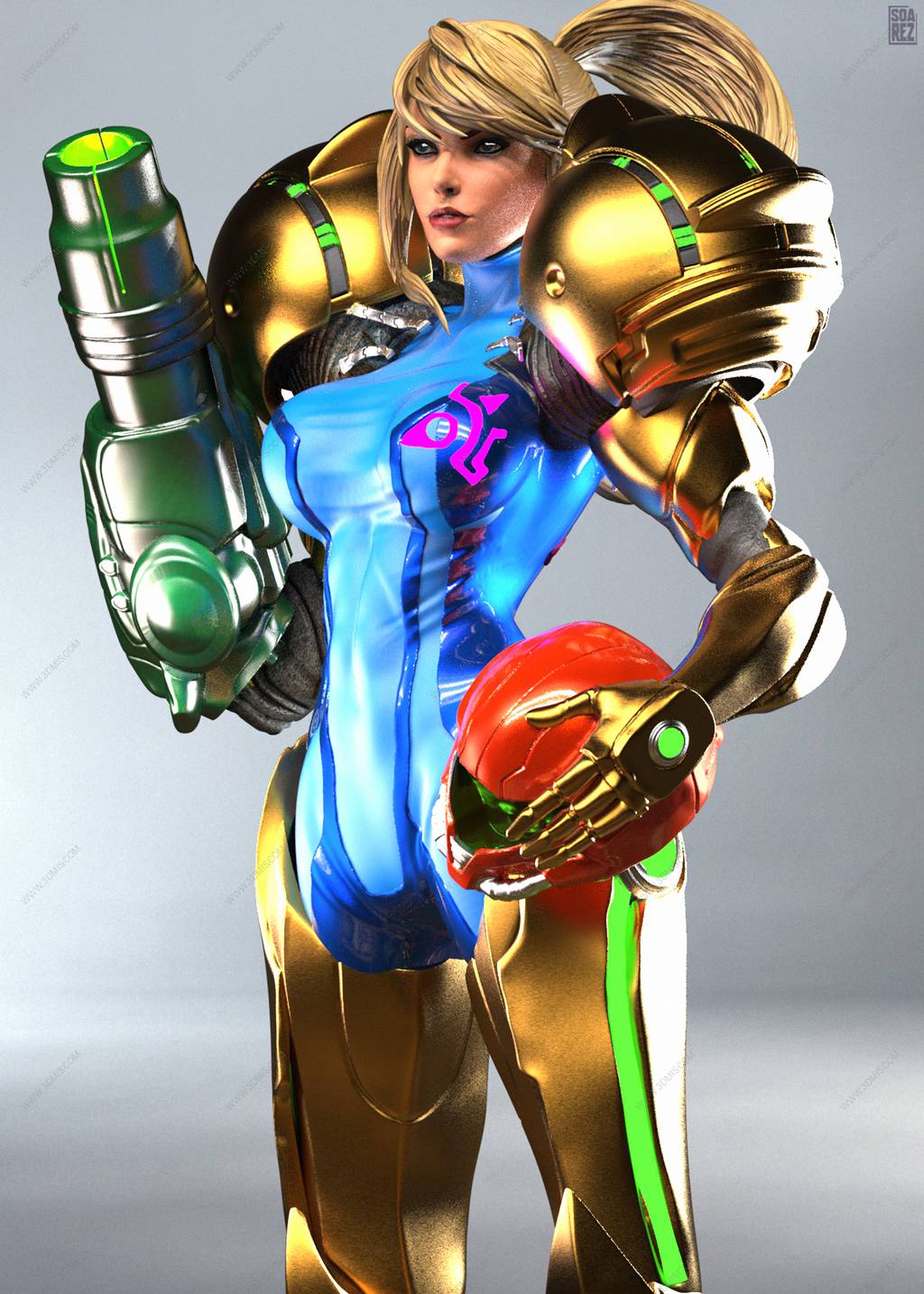 P站图纸印象馆 Soarez3D 银河战士 萨姆斯·阿兰 Soarez3D 银河战士 萨姆斯·阿兰