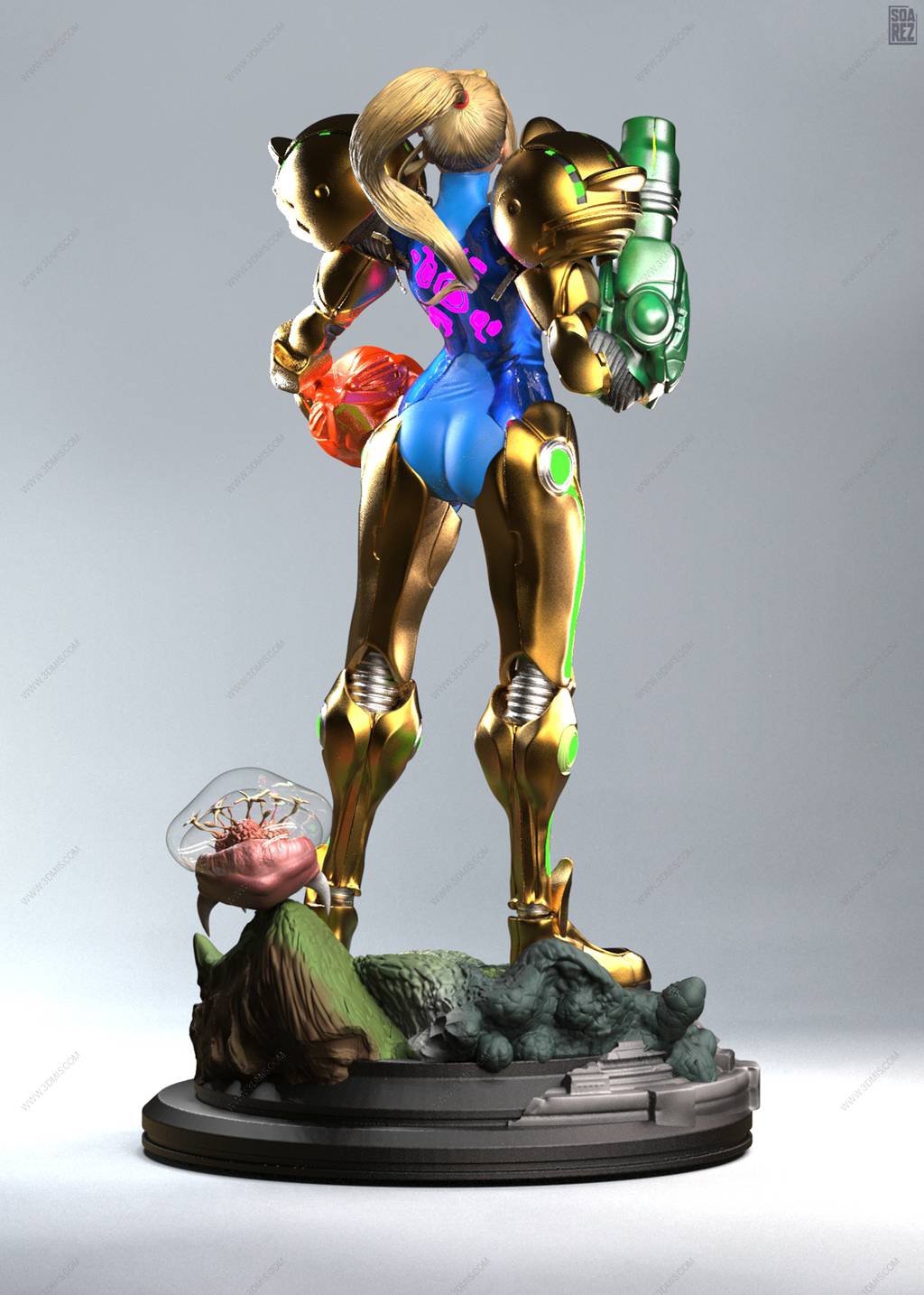 P站图纸印象馆 Soarez3D 银河战士 萨姆斯·阿兰 Soarez3D 银河战士 萨姆斯·阿兰