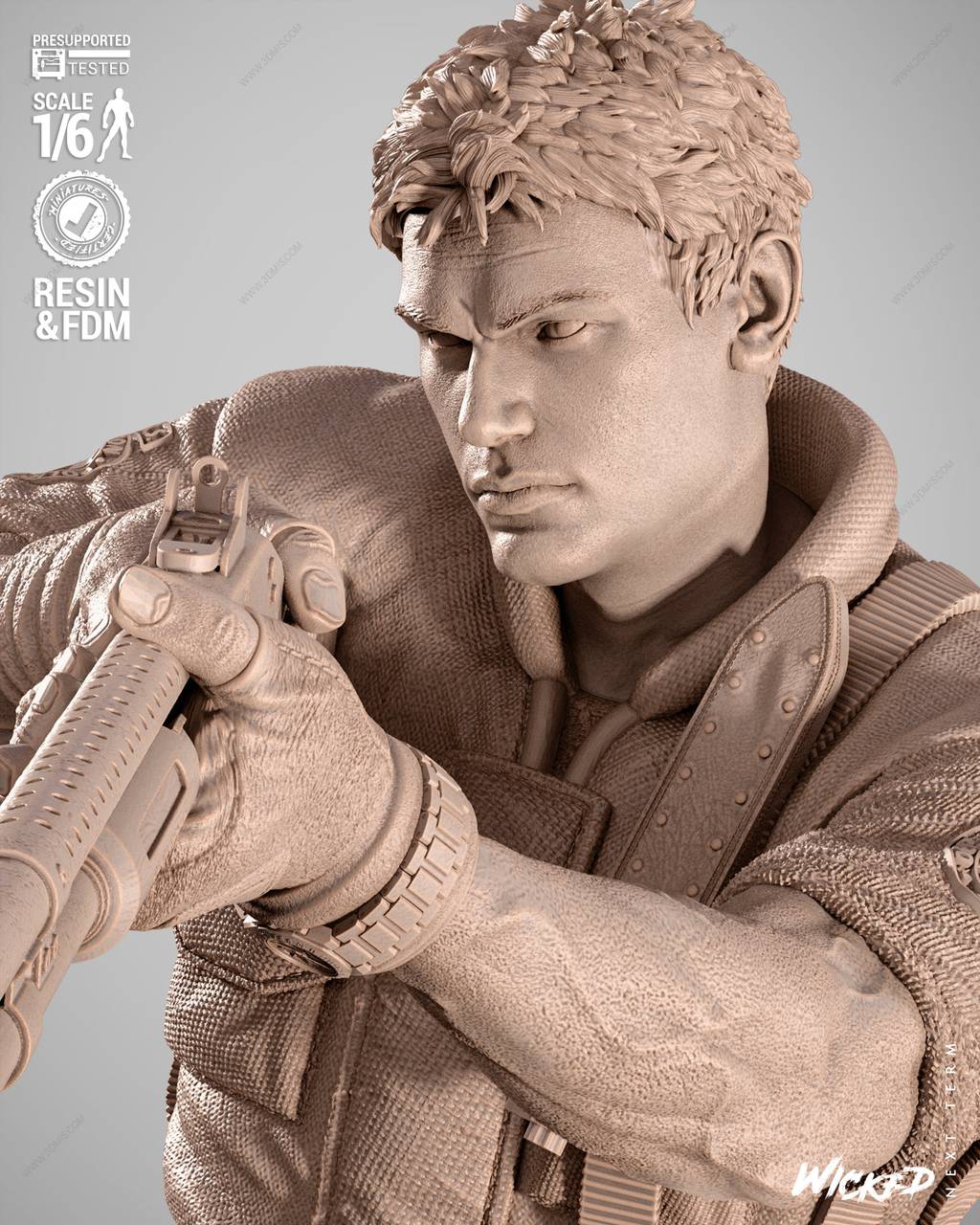 P站图纸印象馆 3DWicked 生化危机 克里斯·雷德菲尔德 3DWicked 生化危机 克里斯·雷德菲尔德