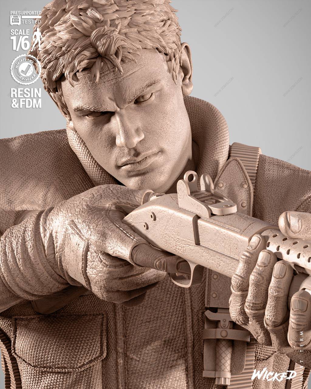 P站图纸印象馆 3DWicked 生化危机 克里斯·雷德菲尔德 3DWicked 生化危机 克里斯·雷德菲尔德