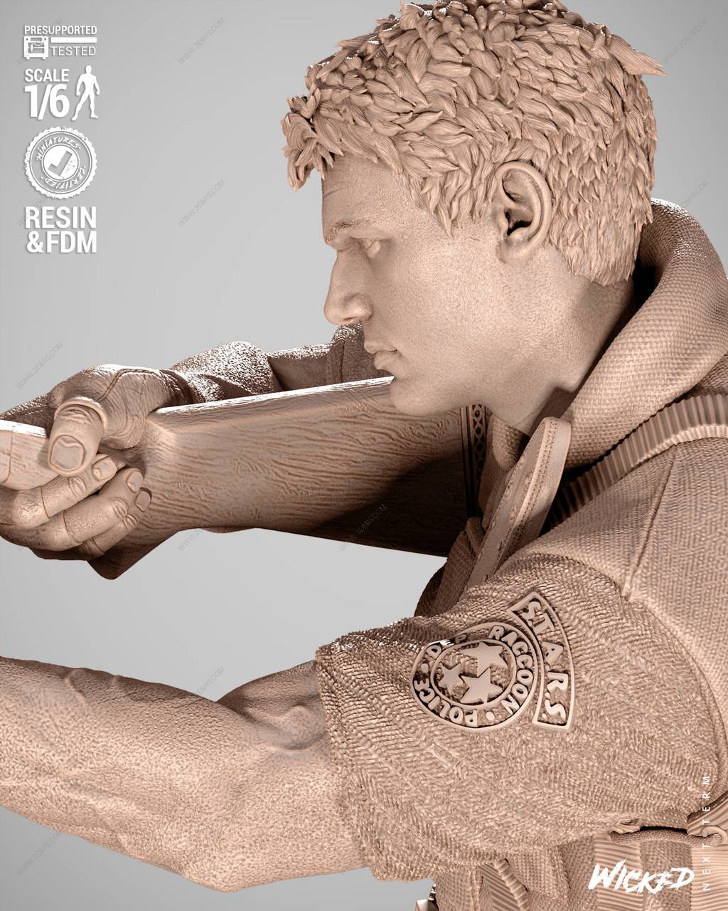 P站图纸印象馆 3DWicked 生化危机 克里斯·雷德菲尔德 3DWicked 生化危机 克里斯·雷德菲尔德