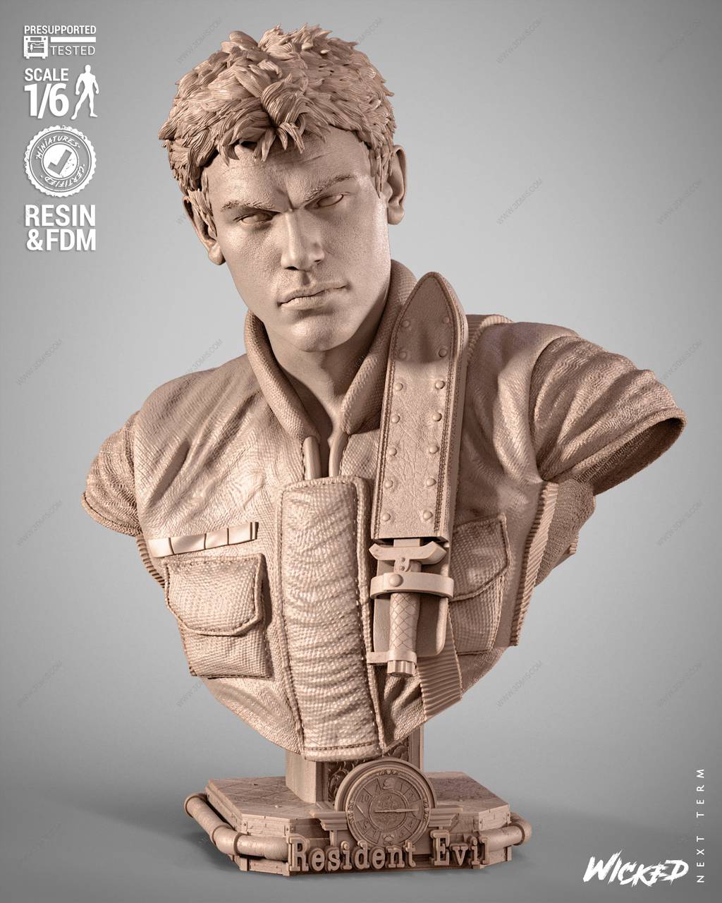 P站图纸印象馆 3DWicked 生化危机 克里斯·雷德菲尔德 3DWicked 生化危机 克里斯·雷德菲尔德