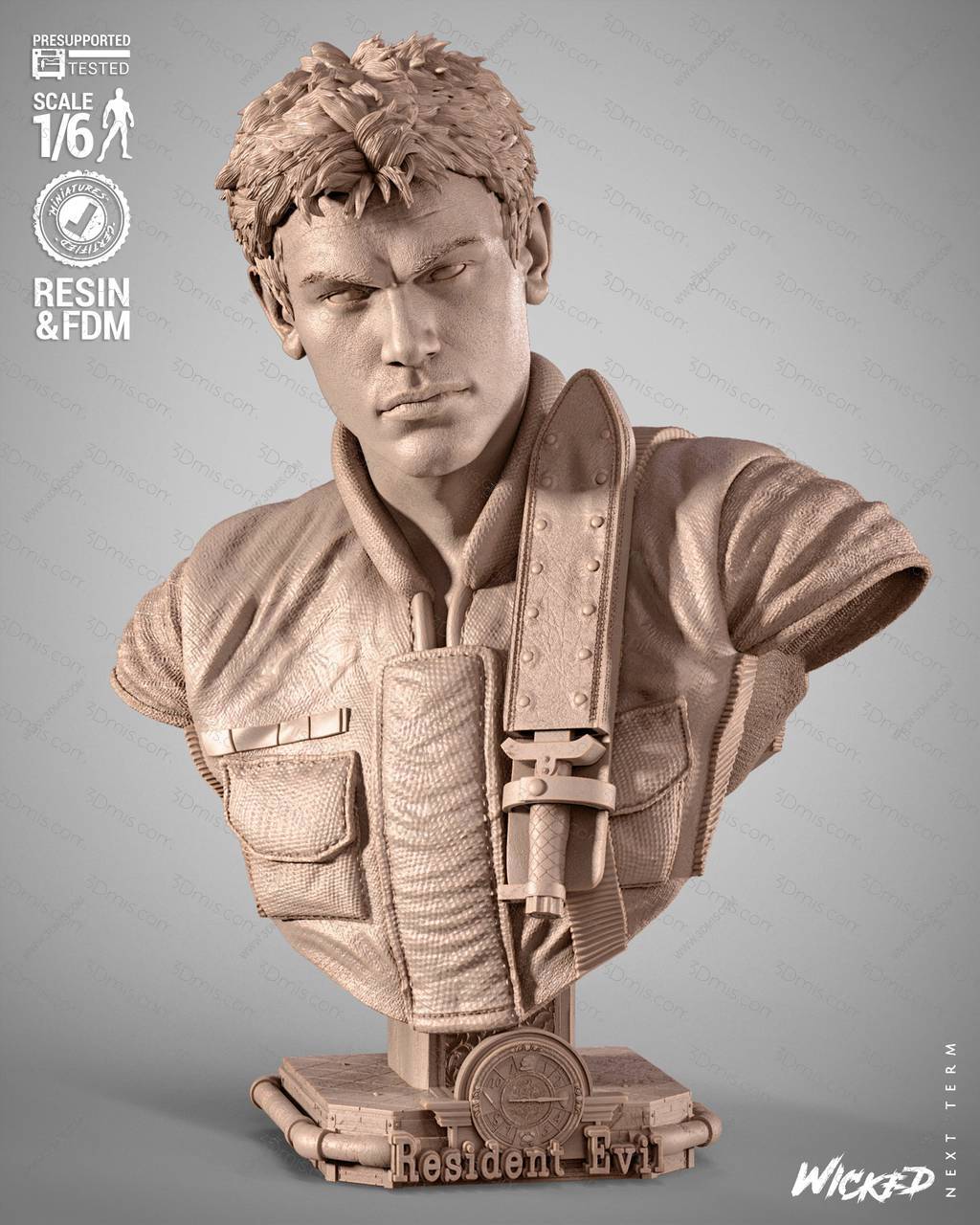 P站图纸印象馆 3DWicked 生化危机 克里斯·雷德菲尔德 3DWicked 生化危机 克里斯·雷德菲尔德