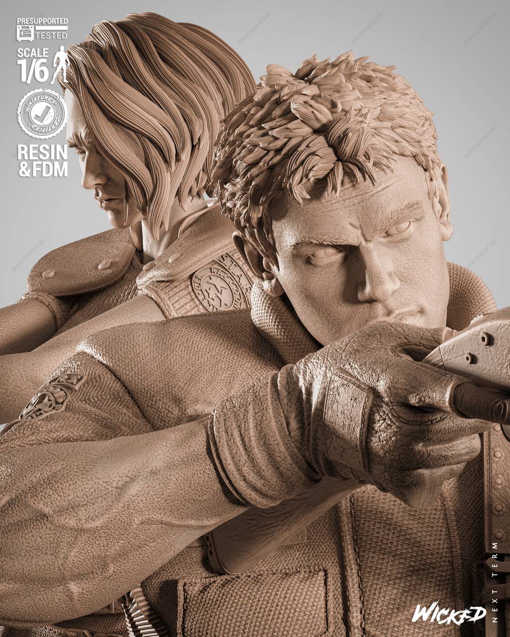 P站图纸印象馆 3DWicked 生化危机 吉尔·瓦伦蒂安和克里斯·雷德菲尔德 3DWicked 生化危机 吉尔·瓦伦蒂安和克里斯·雷德菲尔德