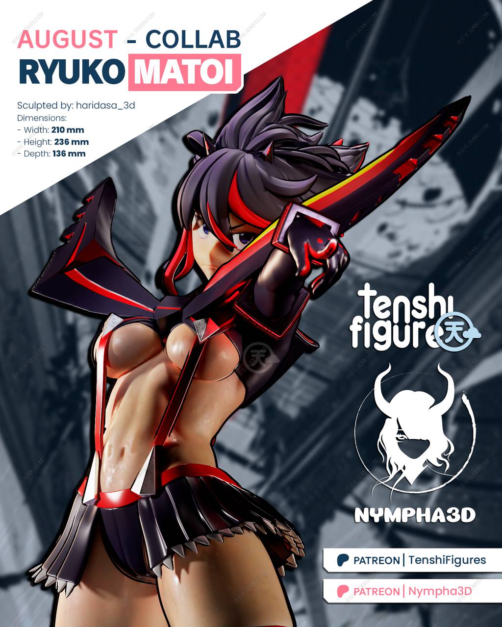 P站图纸印象馆 Tenshi Figures 斩服少女 缠流子 Tenshi Figures 斩服少女 缠流子