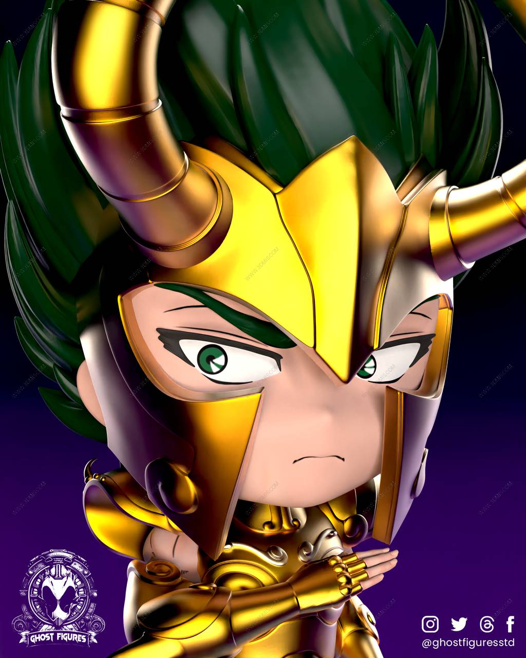 P站图纸印象馆 Chibi Station 圣斗士星矢 摩羯座修罗 Chibi Station 圣斗士星矢 摩羯座修罗