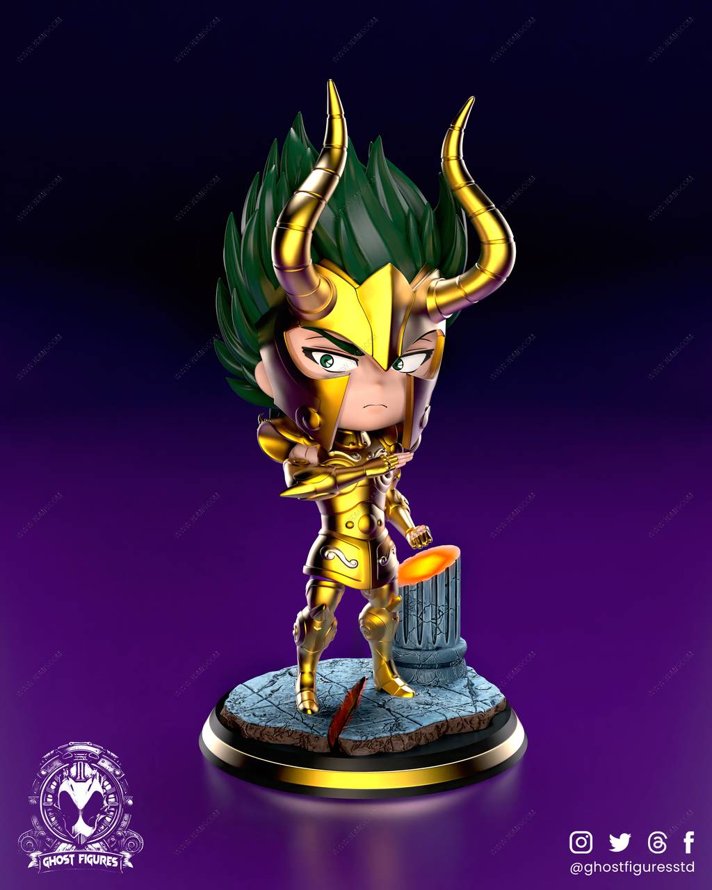 P站图纸印象馆 Chibi Station 圣斗士星矢 摩羯座修罗 Chibi Station 圣斗士星矢 摩羯座修罗