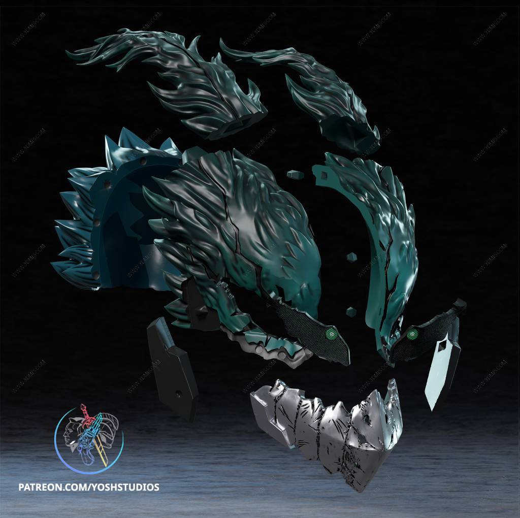 P站图纸印象馆 Yosh 绿谷出久头盔 Yosh 绿谷出久头盔