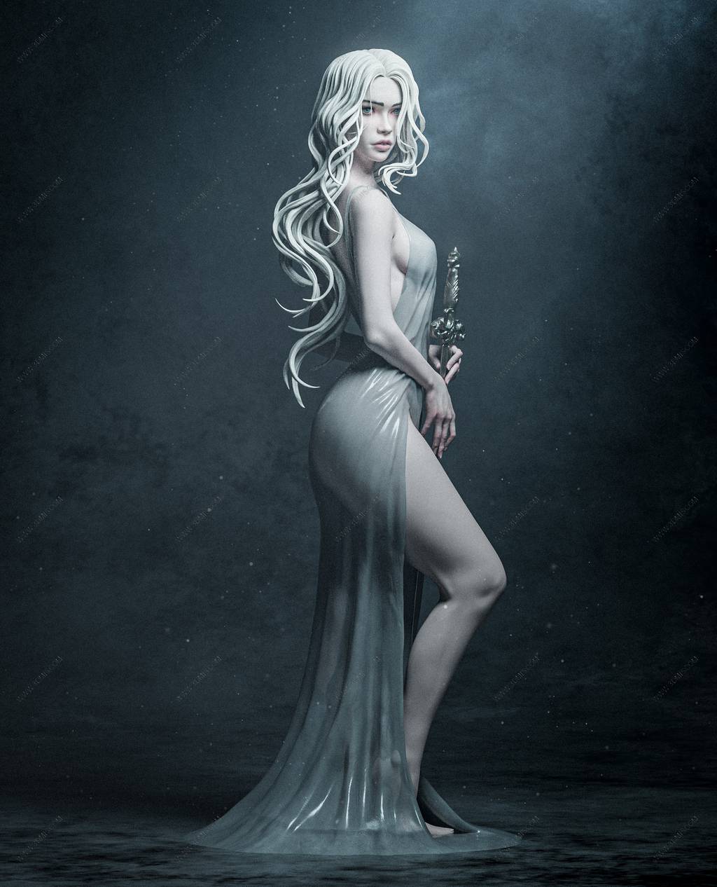 P站图纸印象馆 CA3D 湖中仙女 CA3D 湖中仙女