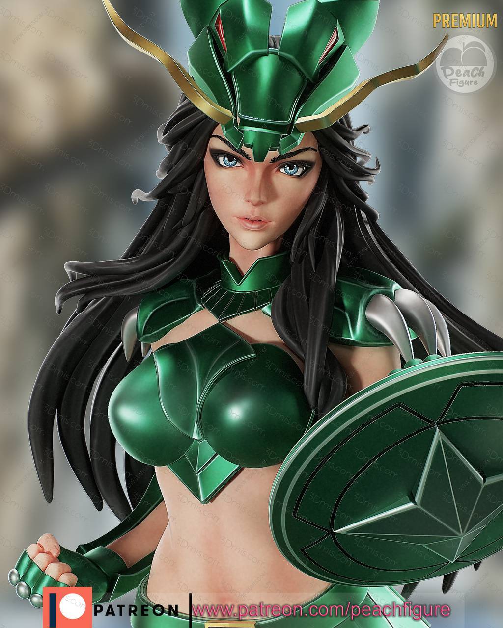 P站图纸印象馆 Peach Figure 圣斗士星矢 紫龙 Peach Figure 圣斗士星矢 紫龙