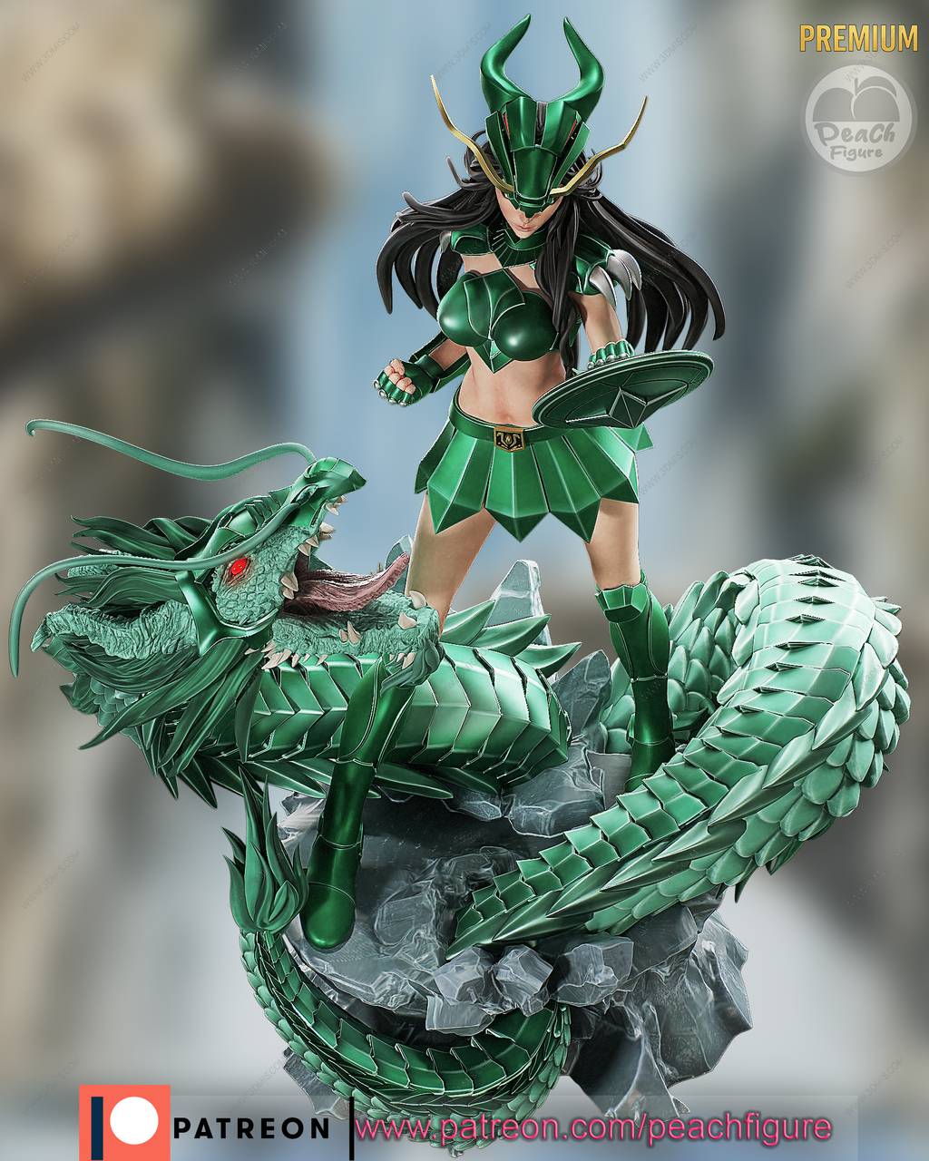 P站图纸印象馆 Peach Figure 圣斗士星矢 紫龙 Peach Figure 圣斗士星矢 紫龙