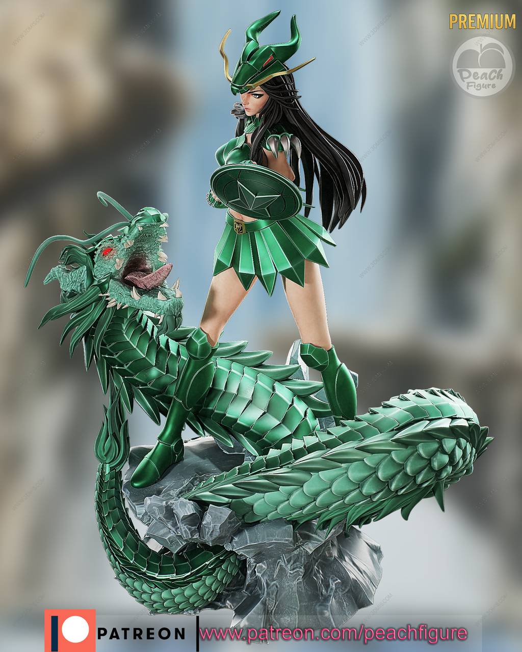 P站图纸印象馆 Peach Figure 圣斗士星矢 紫龙 Peach Figure 圣斗士星矢 紫龙