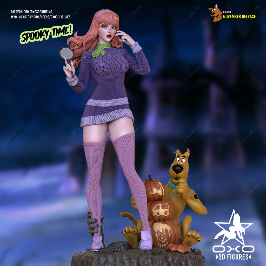 P站图纸印象馆 OXO3D 史酷比狗 达芙妮 OXO3D 史酷比狗 达芙妮