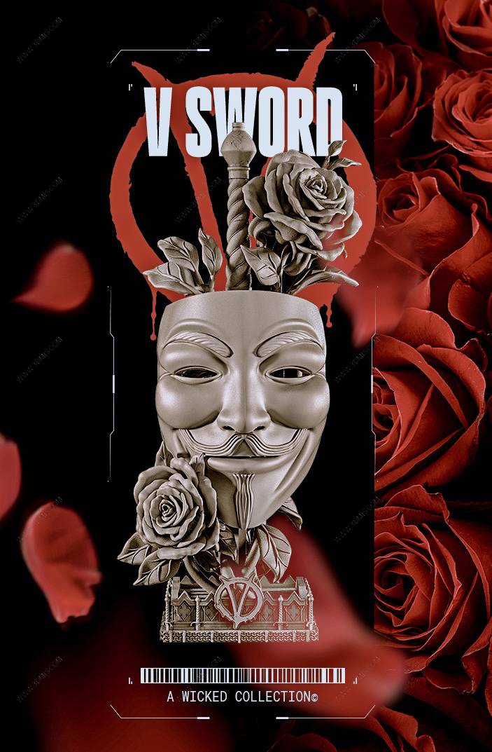 P站图纸印象馆 B3DSERK DC漫画 V字仇杀队 V的短刀 B3DSERK DC漫画 V字仇杀队 V的短刀