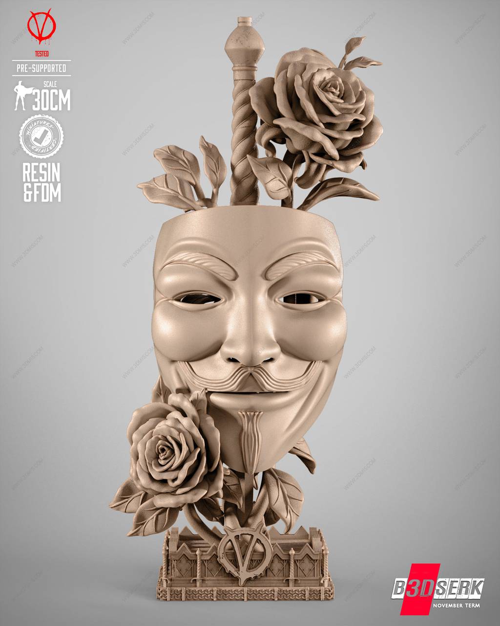 P站图纸印象馆 B3DSERK DC漫画 V字仇杀队 V的短刀 B3DSERK DC漫画 V字仇杀队 V的短刀