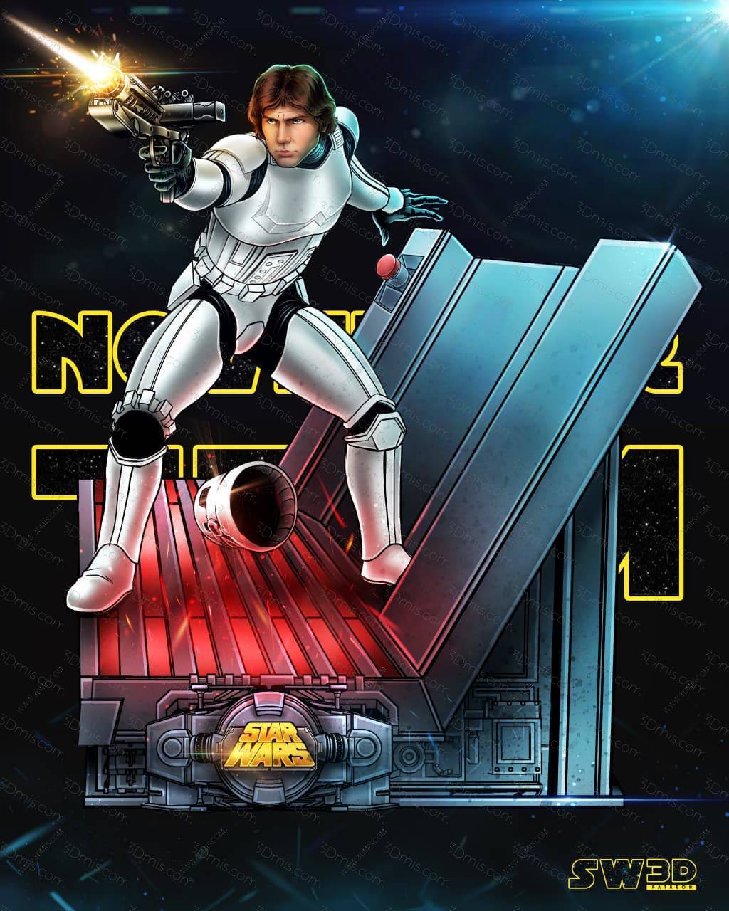 P站图纸印象馆 3DWicked 星球大战 游侠索罗 3DWicked 星球大战 游侠索罗