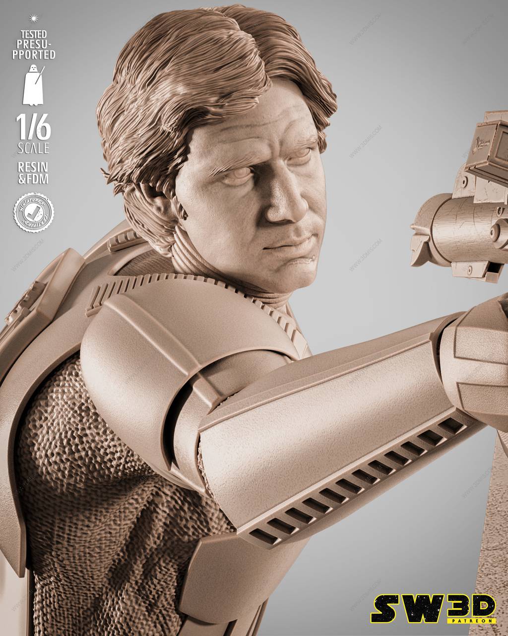 P站图纸印象馆 3DWicked 星球大战 游侠索罗 3DWicked 星球大战 游侠索罗