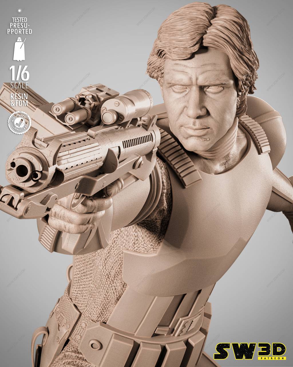 P站图纸印象馆 3DWicked 星球大战 游侠索罗 3DWicked 星球大战 游侠索罗