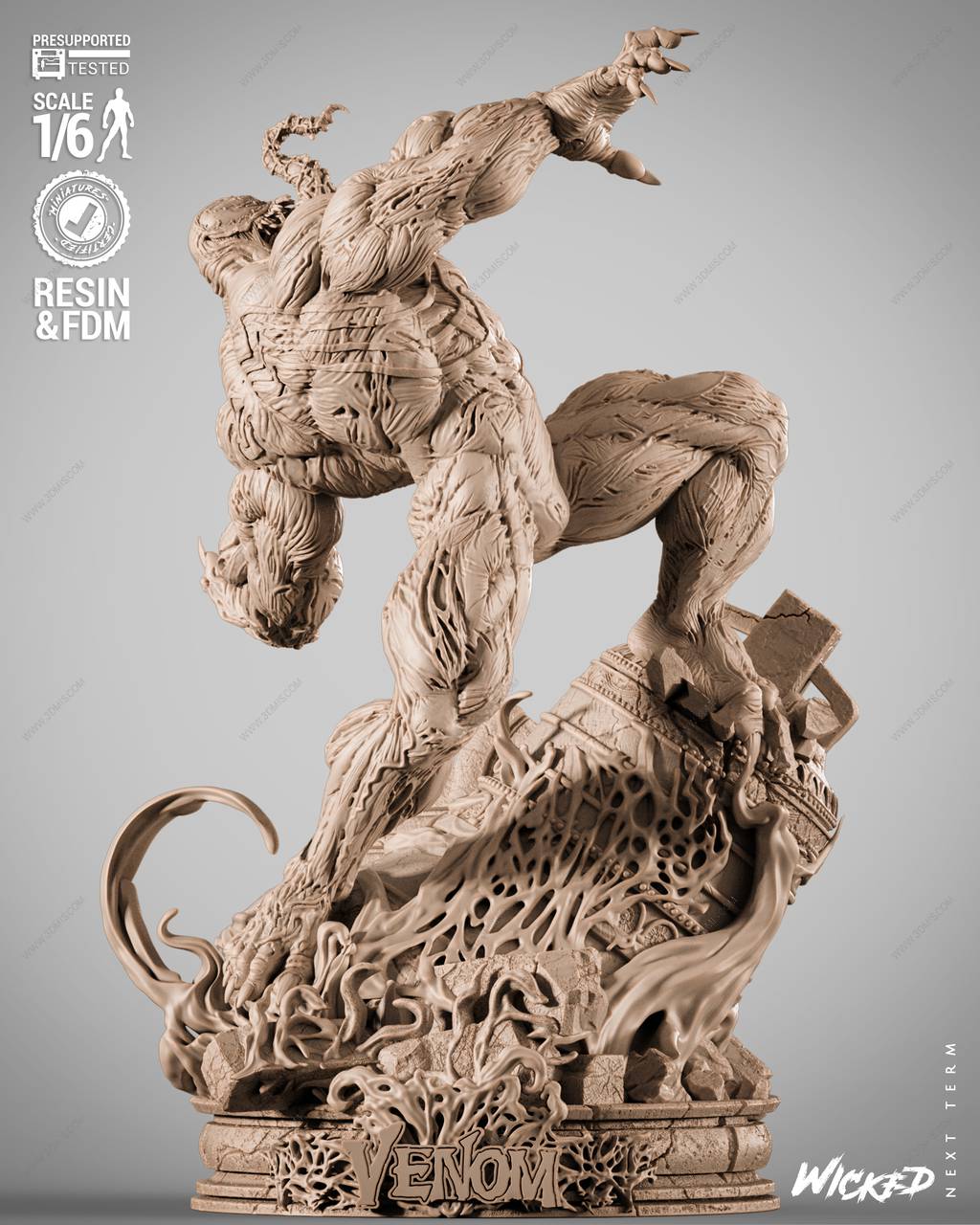 P站图纸印象馆 3DWicked 漫威 毒液 3DWicked 漫威 毒液