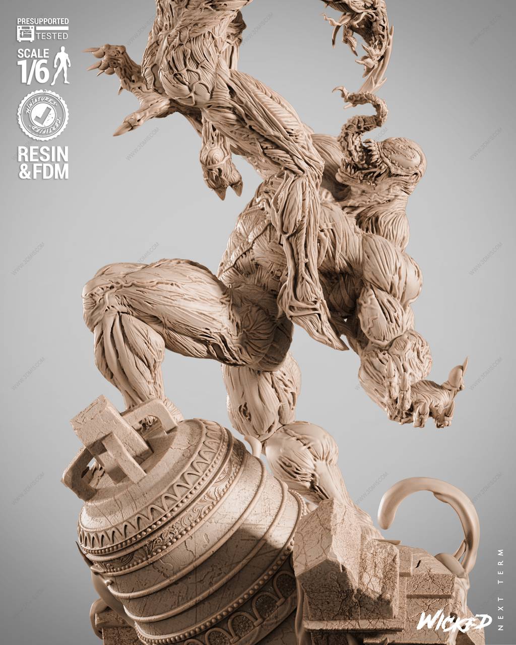 P站图纸印象馆 3DWicked 漫威 毒液VS屠杀 3DWicked 漫威 毒液VS屠杀