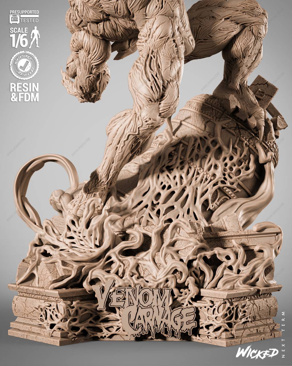 P站图纸印象馆 3DWicked 漫威 毒液VS屠杀 3DWicked 漫威 毒液VS屠杀