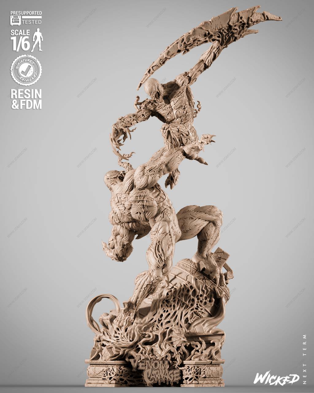 P站图纸印象馆 3DWicked 漫威 毒液VS屠杀 3DWicked 漫威 毒液VS屠杀