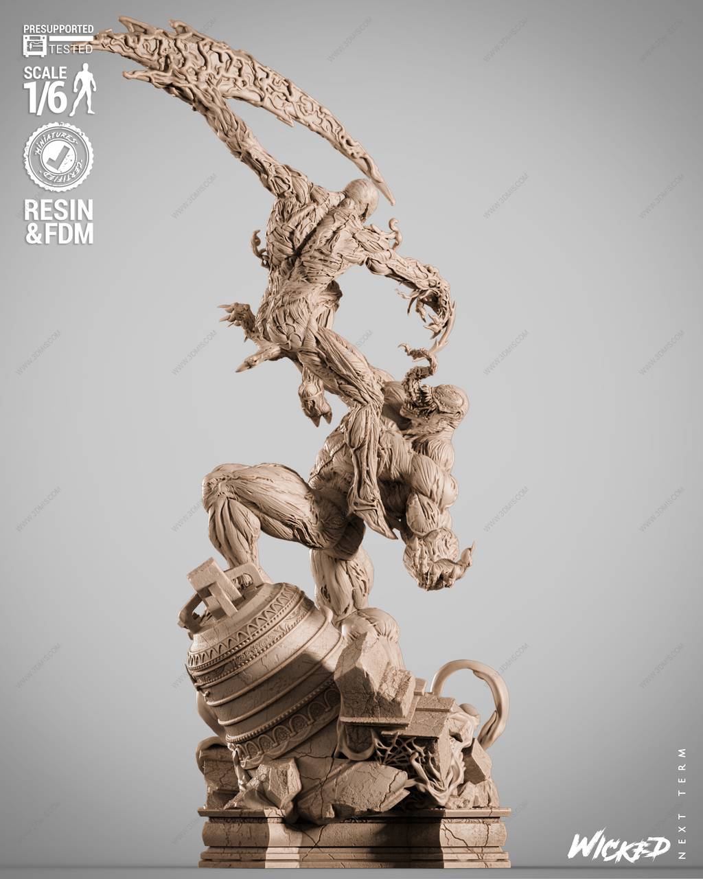 P站图纸印象馆 3DWicked 漫威 毒液VS屠杀 3DWicked 漫威 毒液VS屠杀