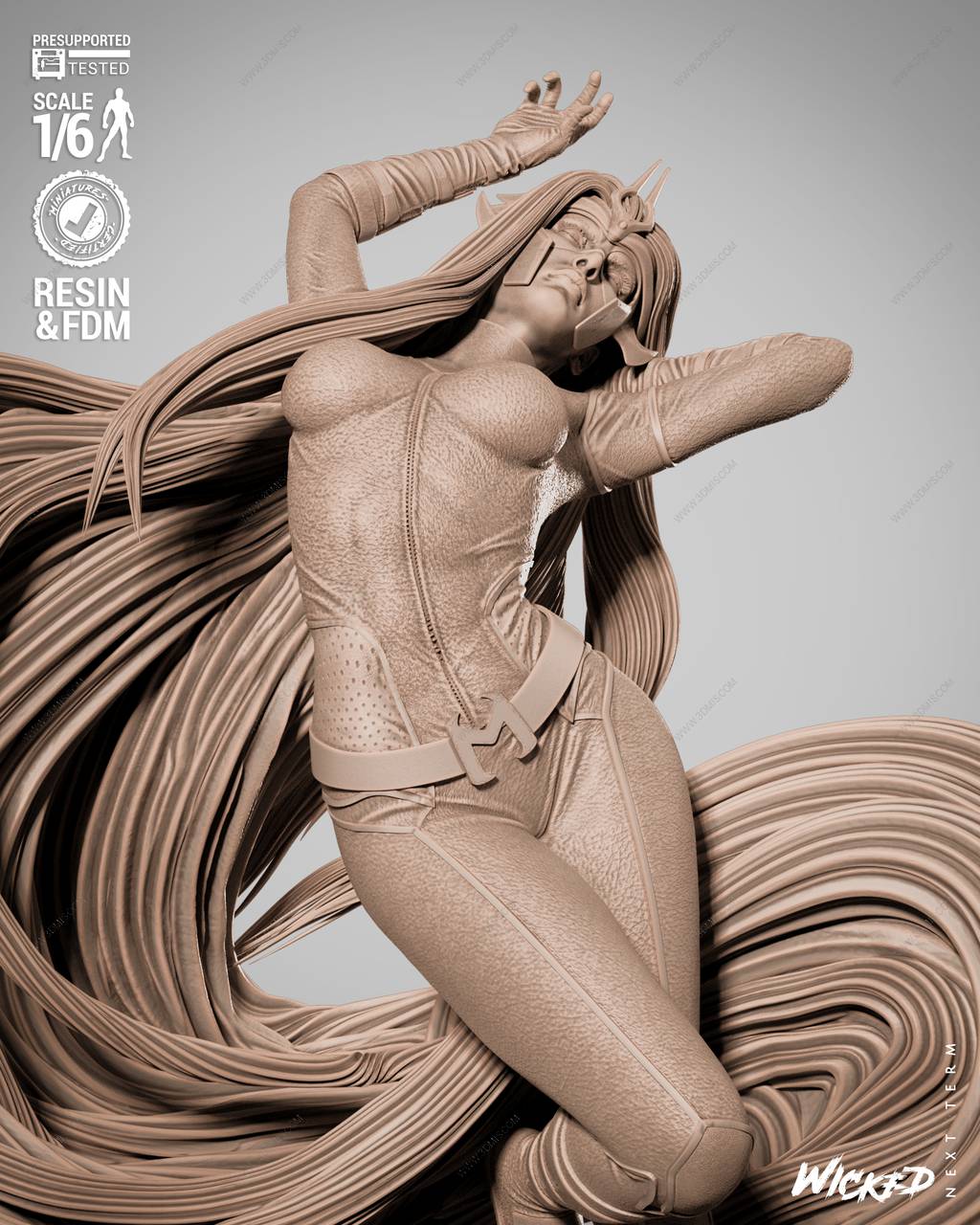 P站图纸印象馆 3DWicked 漫威 美杜莎 3DWicked 漫威 美杜莎