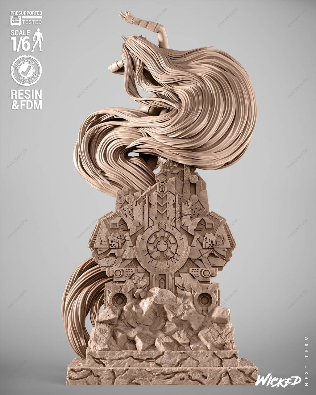 P站图纸印象馆 3DWicked 漫威 美杜莎 3DWicked 漫威 美杜莎