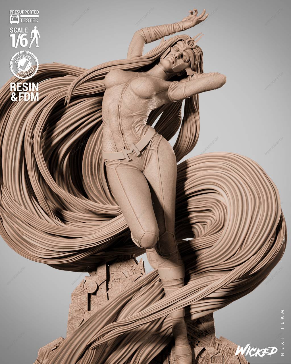 P站图纸印象馆 3DWicked 漫威 美杜莎 3DWicked 漫威 美杜莎