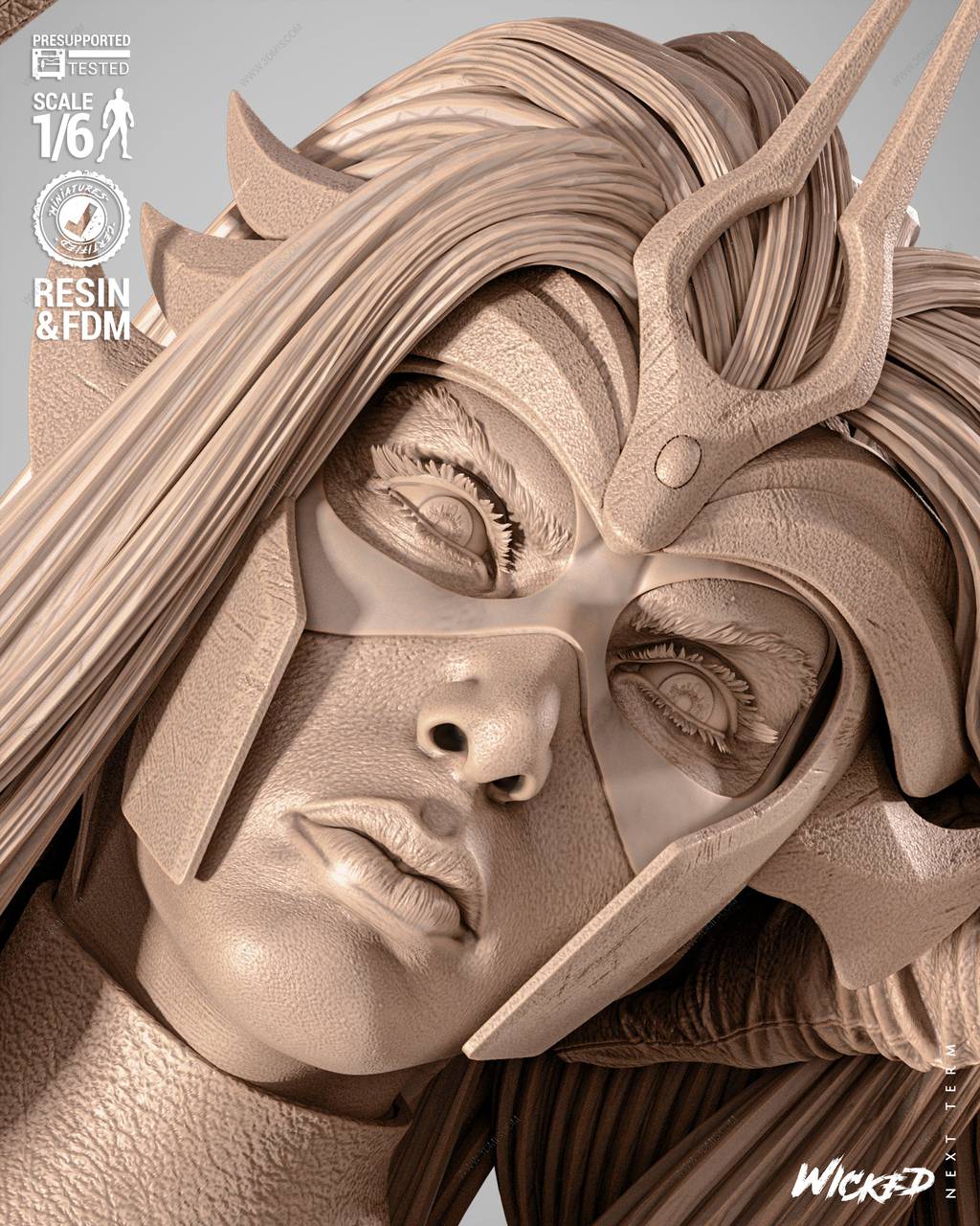P站图纸印象馆 3DWicked 漫威 美杜莎 3DWicked 漫威 美杜莎