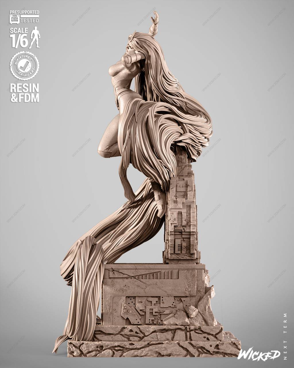 P站图纸印象馆 3DWicked 漫威 美杜莎 3DWicked 漫威 美杜莎