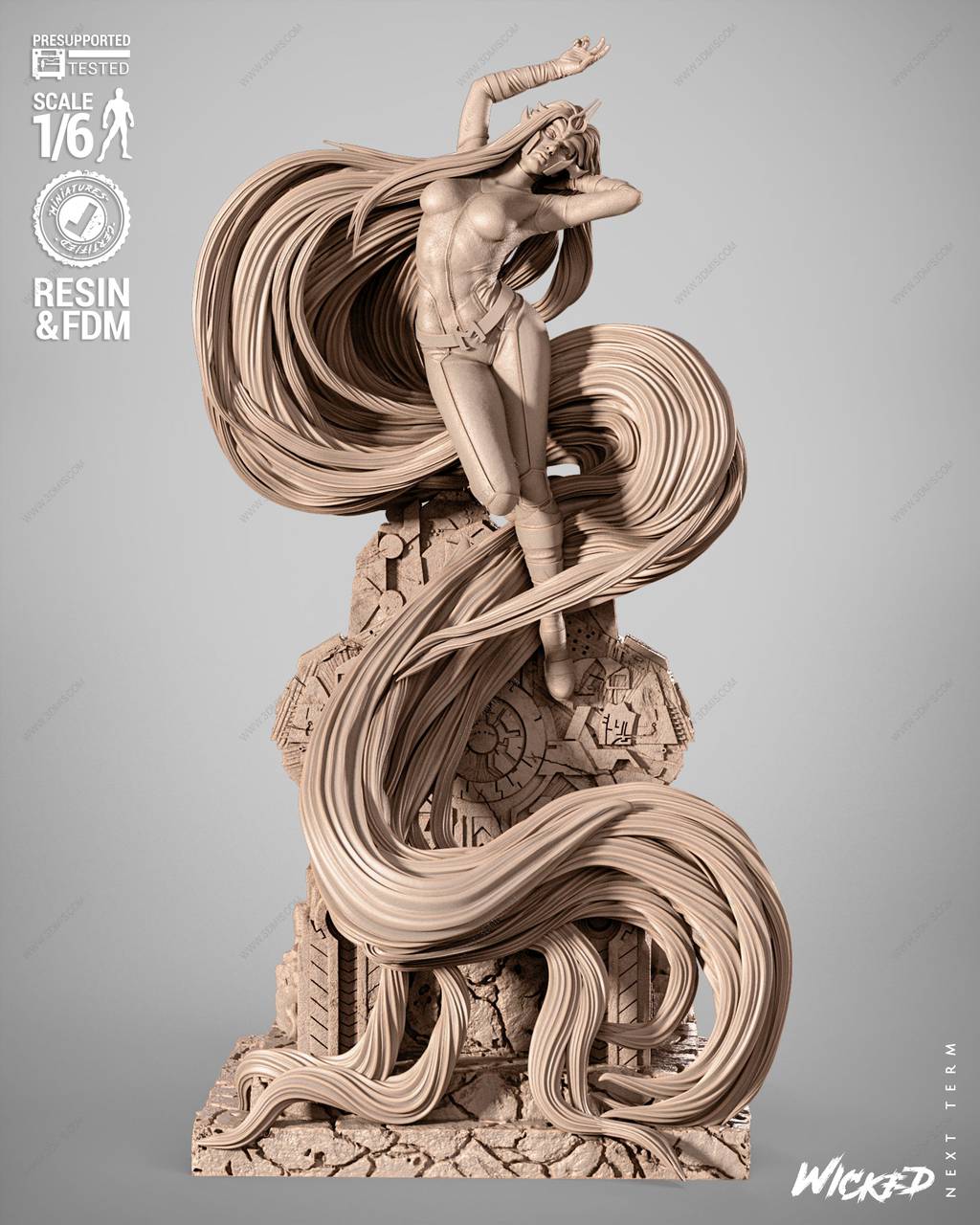 P站图纸印象馆 3DWicked 漫威 美杜莎 3DWicked 漫威 美杜莎
